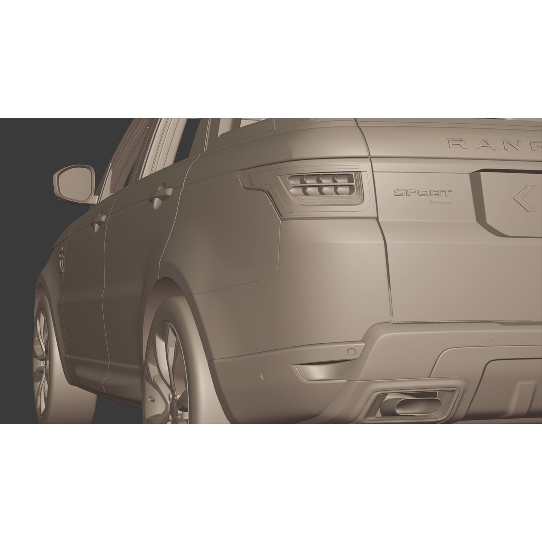 2020 Land Rover Range Rover Sport HST 3D Model – High Poly PBR Assets, FBX, OBJ - View 36