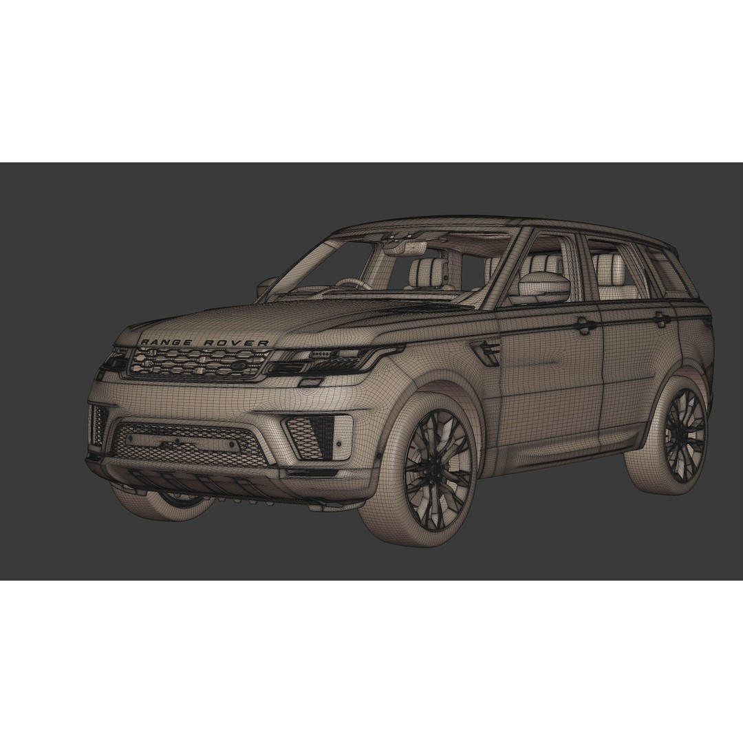 2020 Land Rover Range Rover Sport HST 3D Model – High Poly PBR Assets, FBX, OBJ - View 37
