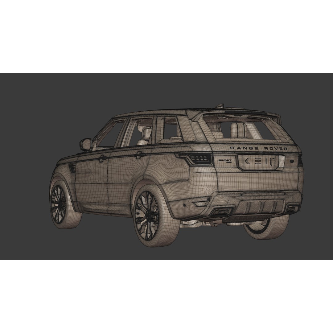 2020 Land Rover Range Rover Sport HST 3D Model – High Poly PBR Assets, FBX, OBJ - View 38