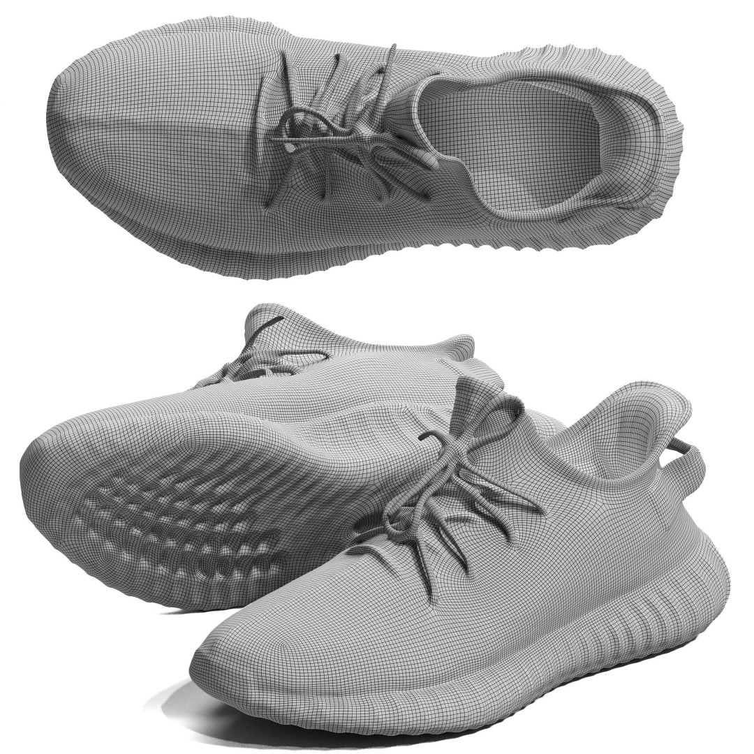 Adidas Yeezy Boost 350 V2 3D Model – Hyper-Realistic PBR Asset, FBX & Blender - View 10