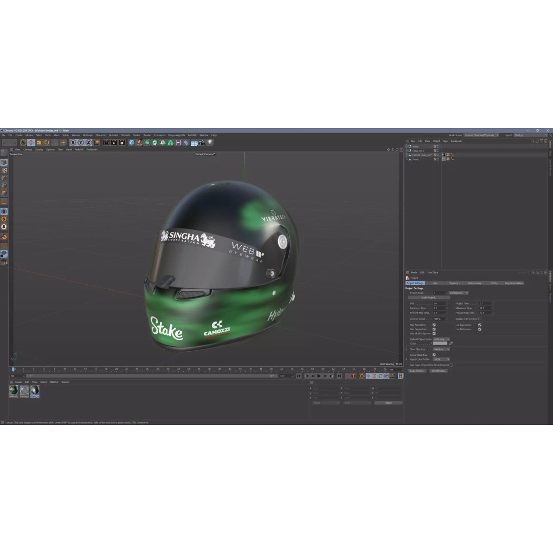 Valtteri Bottas Helmet 3D Model – High Detail PBR Asset, FBX, OBJ - View 14
