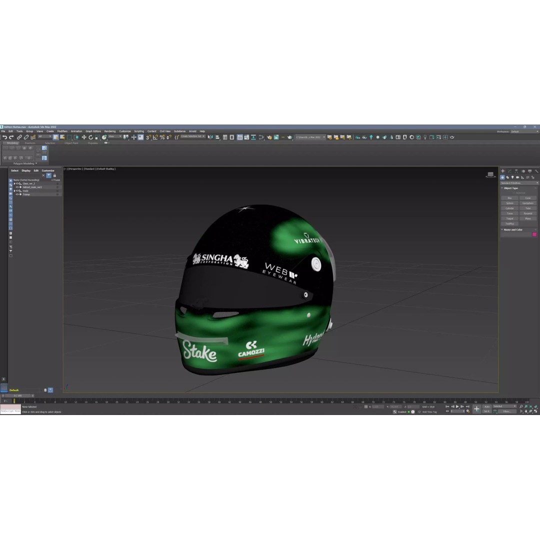Valtteri Bottas Helmet 3D Model – High Detail PBR Asset, FBX, OBJ - View 15