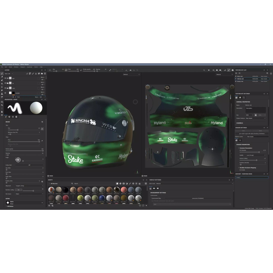 Valtteri Bottas Helmet 3D Model – High Detail PBR Asset, FBX, OBJ - View 16