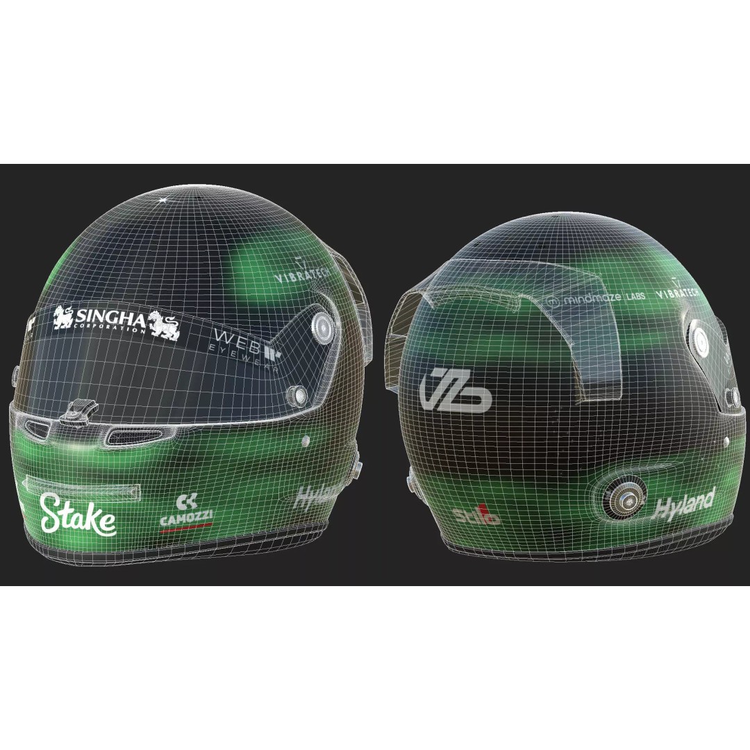 Valtteri Bottas Helmet 3D Model – High Detail PBR Asset, FBX, OBJ - View 17