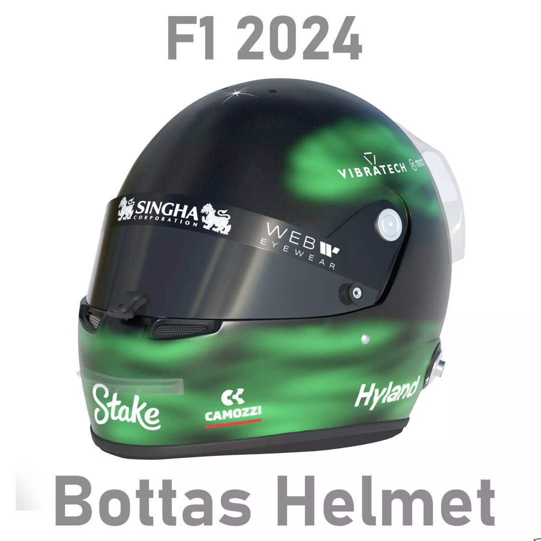 Valtteri Bottas Helmet 3D Model – High Detail PBR Asset, FBX, OBJ - View 2