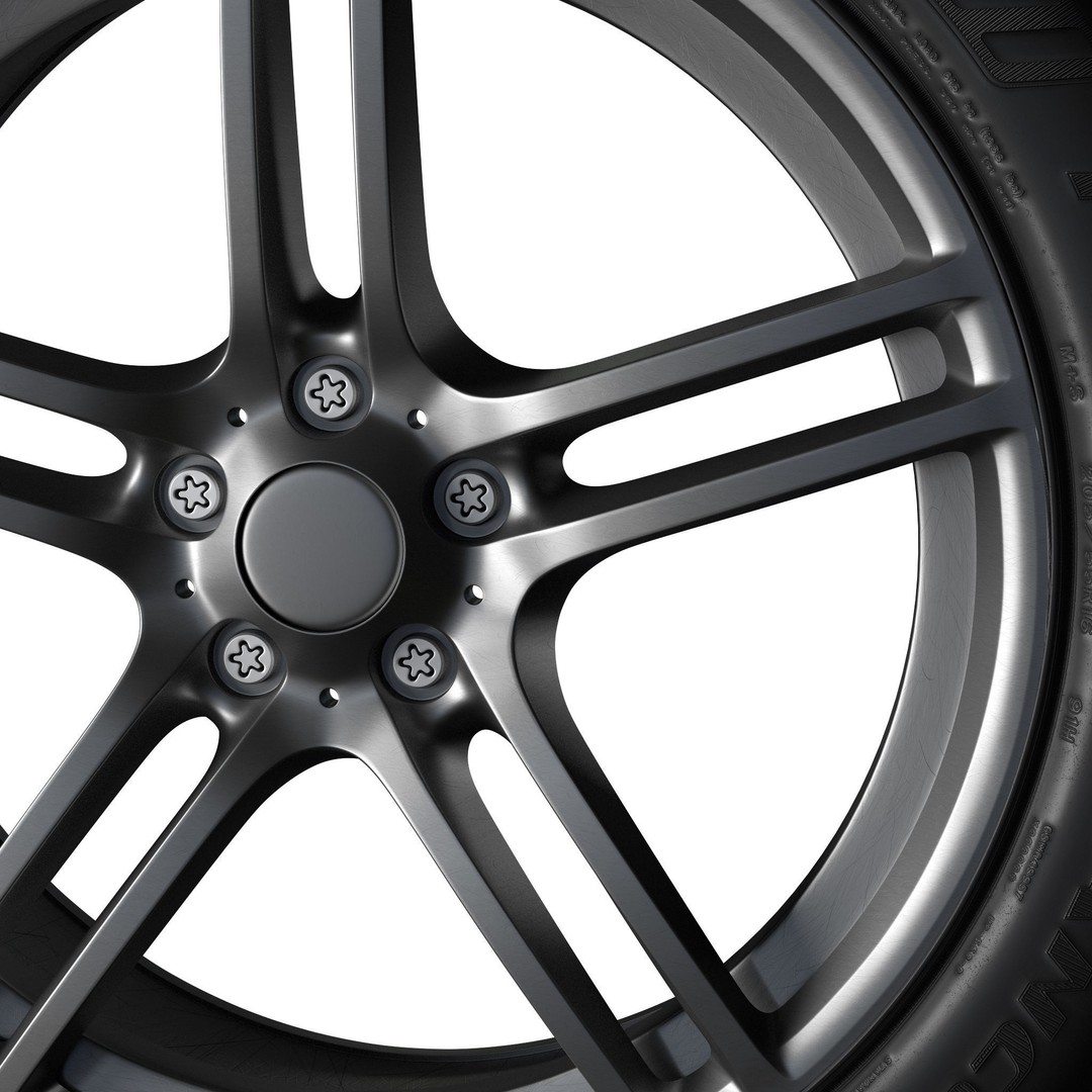 Car Wheel 3D Model – High Poly & Low Poly Game Ready Asset, FBX - View 23