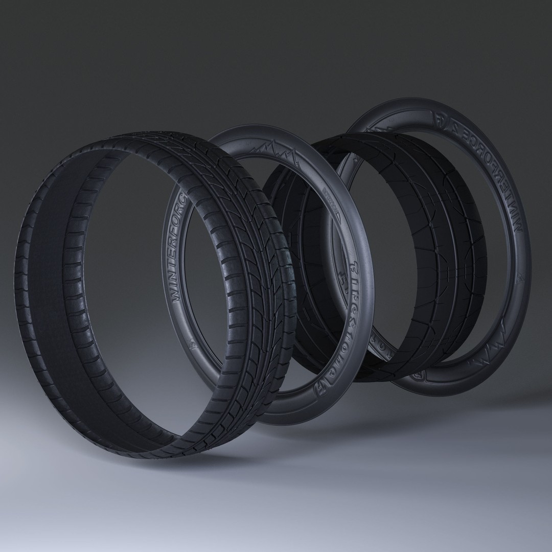 Car Wheel 3D Model – High Poly & Low Poly Game Ready Asset, FBX - View 27