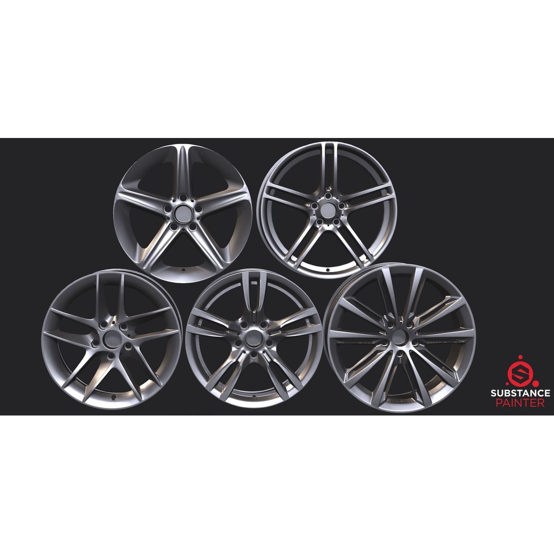 Car Wheel 3D Model – High Poly & Low Poly Game Ready Asset, FBX - View 9