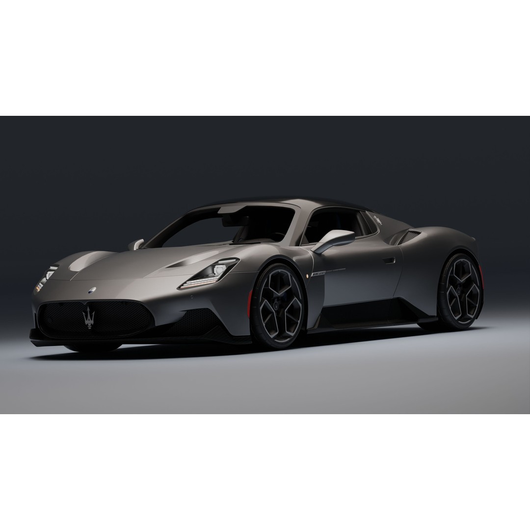 Maserati MC20 3D Model – Low Poly Game Ready Asset, FBX, OBJ
