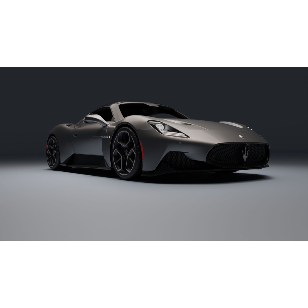Maserati MC20 3D Model – Low Poly Game Ready Asset, FBX, OBJ - View 10