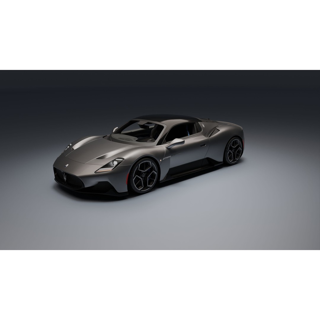 Maserati MC20 3D Model – Low Poly Game Ready Asset, FBX, OBJ - View 12