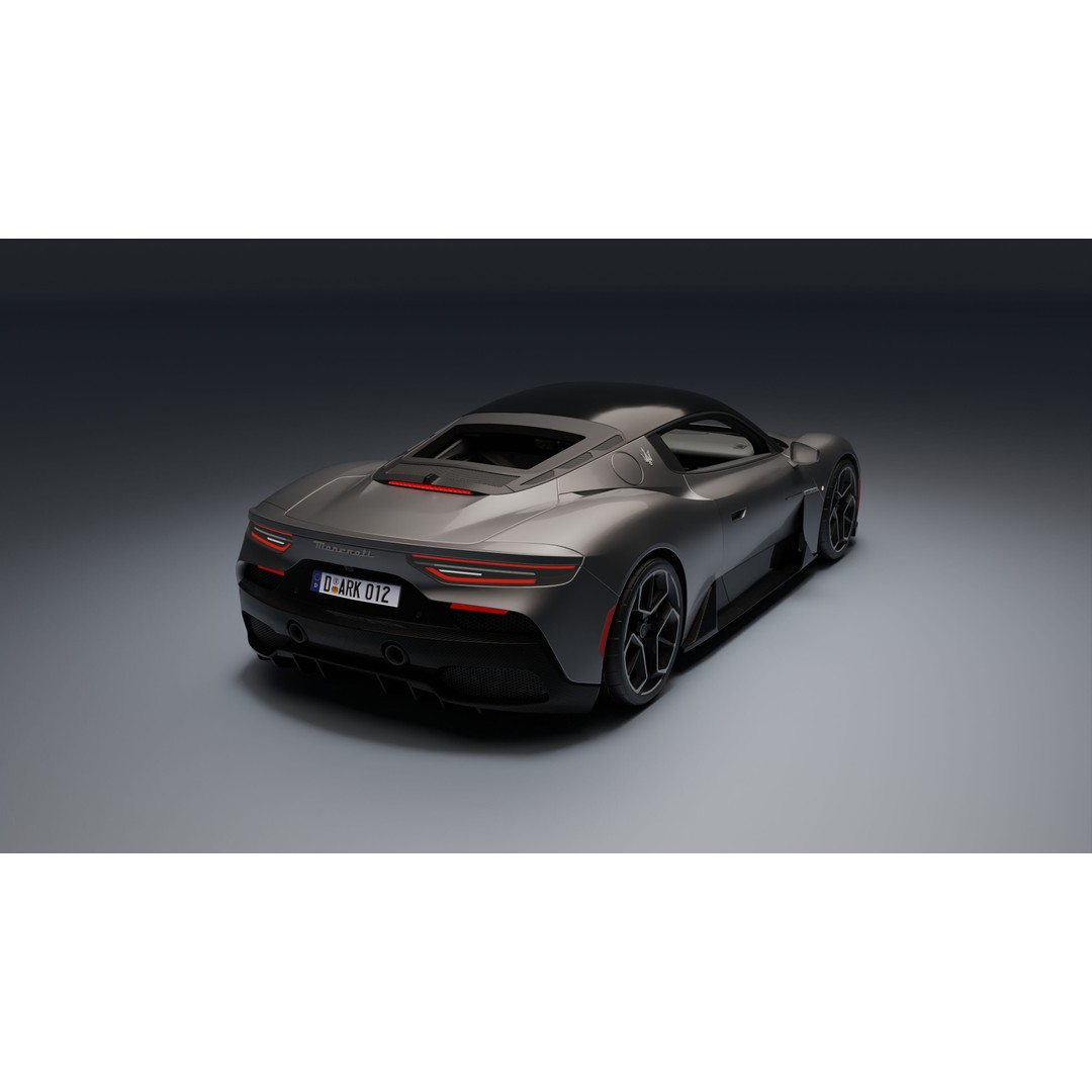 Maserati MC20 3D Model – Low Poly Game Ready Asset, FBX, OBJ - View 13