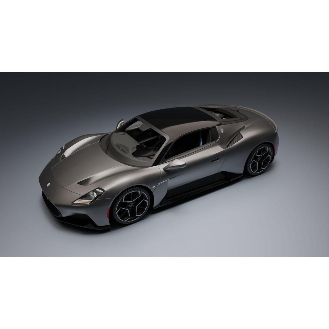 Maserati MC20 3D Model – Low Poly Game Ready Asset, FBX, OBJ - View 15