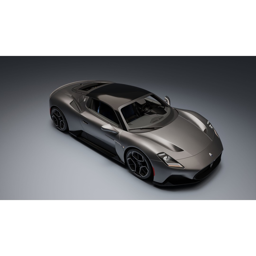 Maserati MC20 3D Model – Low Poly Game Ready Asset, FBX, OBJ - View 16