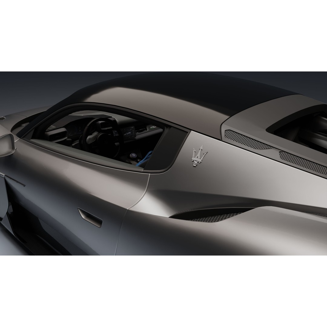 Maserati MC20 3D Model – Low Poly Game Ready Asset, FBX, OBJ - View 21
