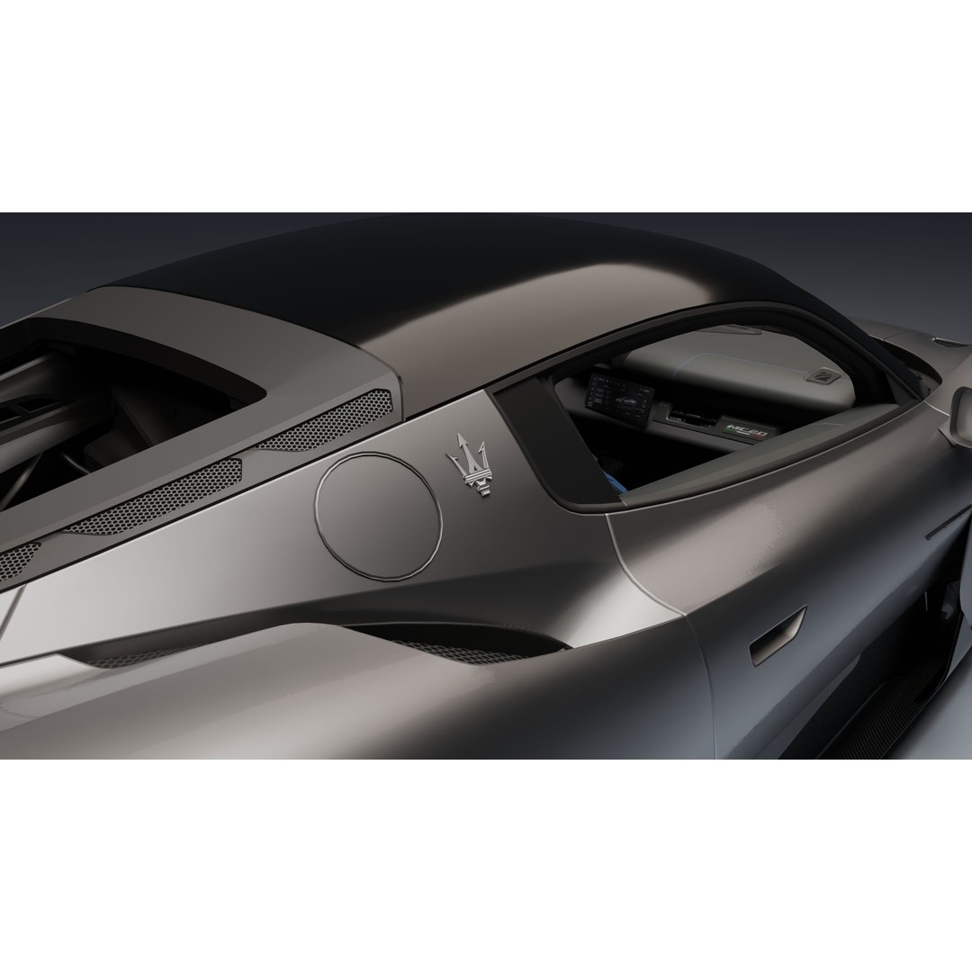 Maserati MC20 3D Model – Low Poly Game Ready Asset, FBX, OBJ - View 22