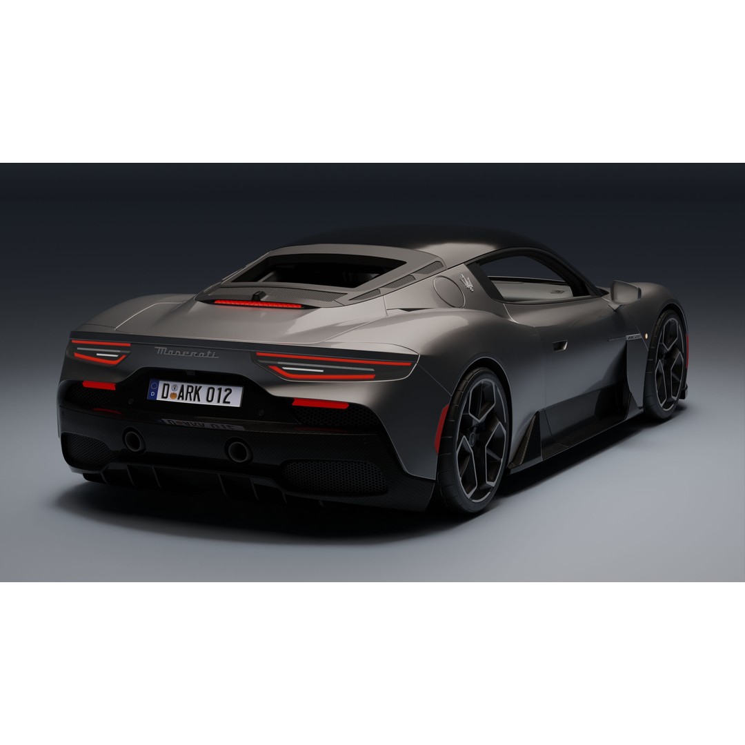 Maserati MC20 3D Model – Low Poly Game Ready Asset, FBX, OBJ - View 23