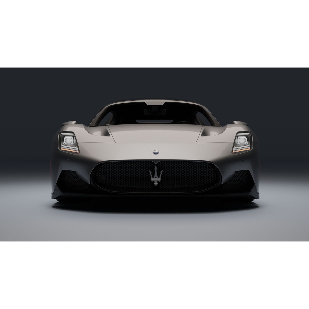 Maserati MC20 3D Model – Low Poly Game Ready Asset, FBX, OBJ - View 24