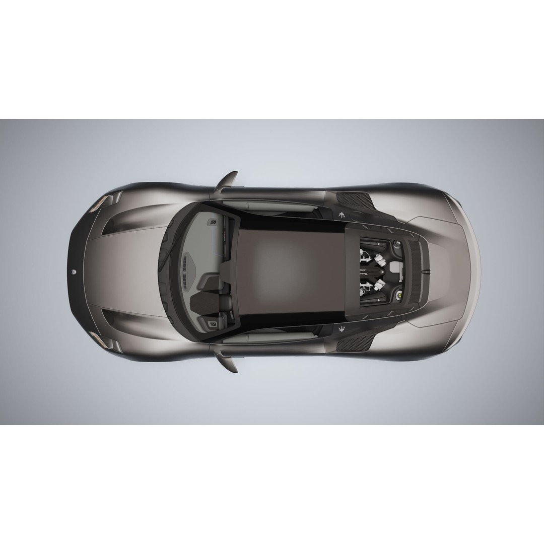 Maserati MC20 3D Model – Low Poly Game Ready Asset, FBX, OBJ - View 25