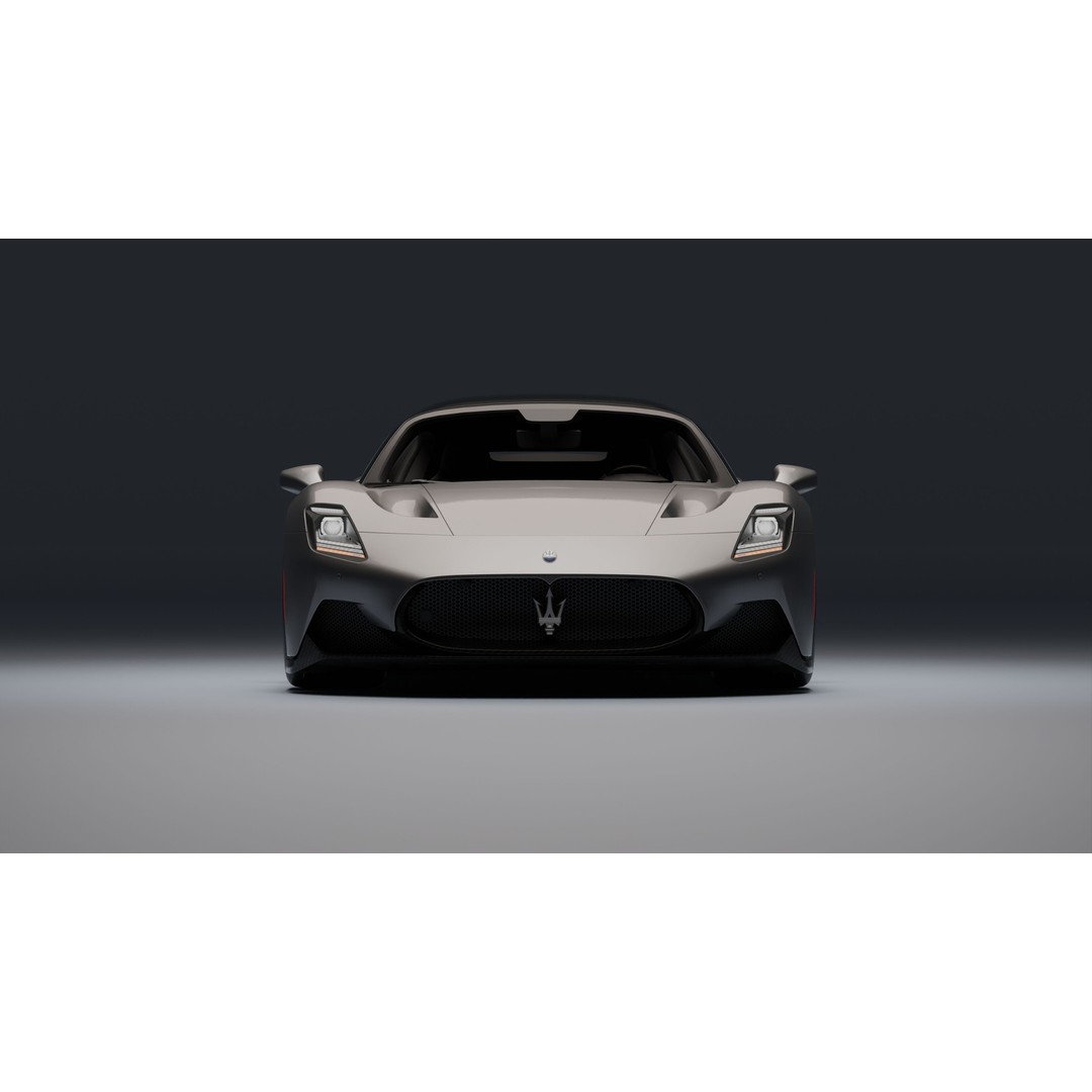 Maserati MC20 3D Model – Low Poly Game Ready Asset, FBX, OBJ - View 26