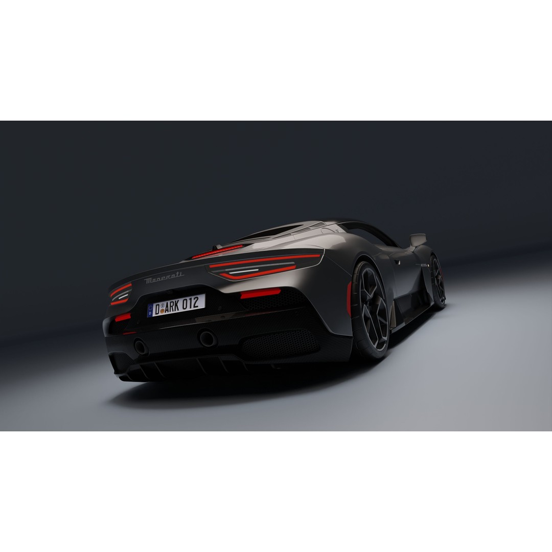Maserati MC20 3D Model – Low Poly Game Ready Asset, FBX, OBJ - View 29
