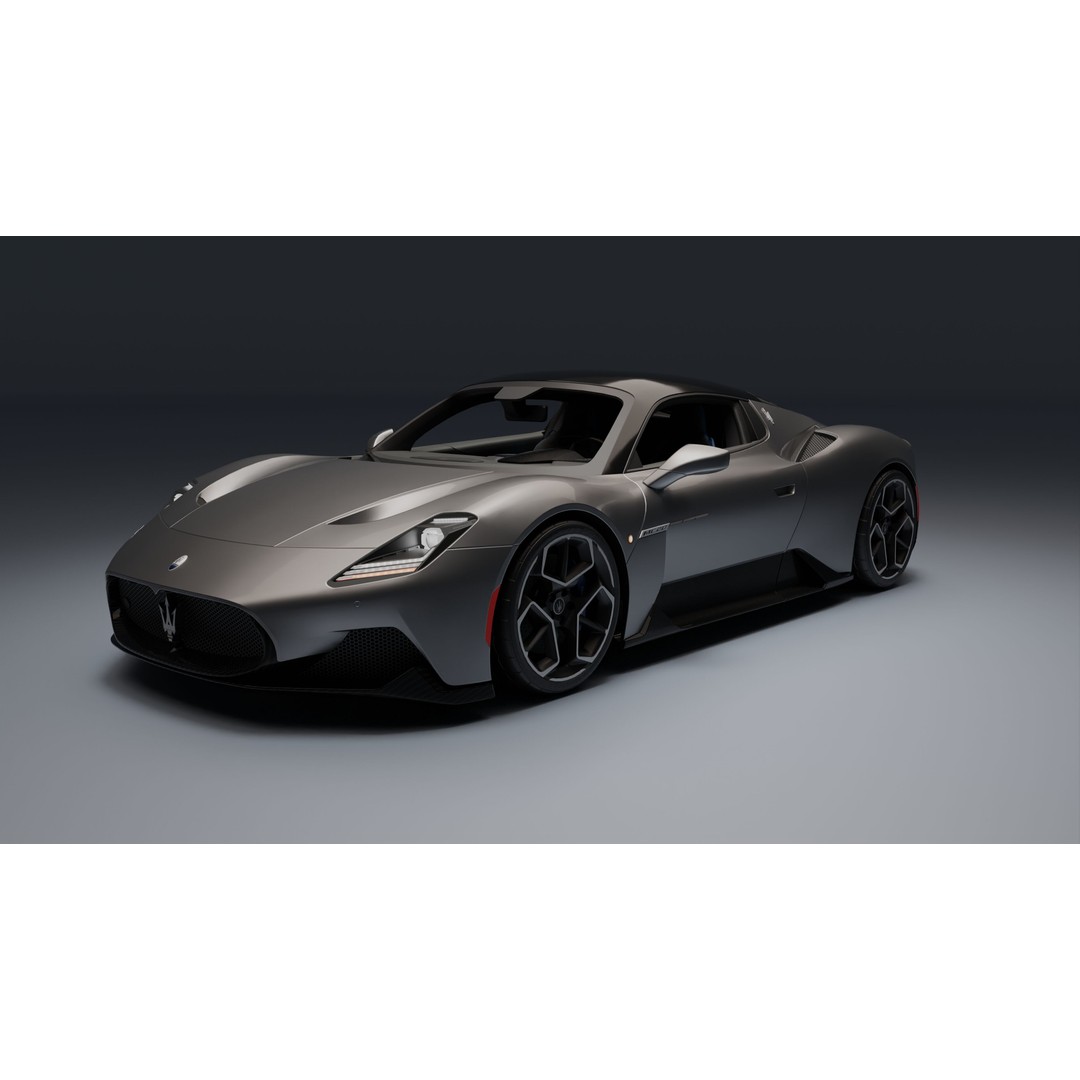 Maserati MC20 3D Model – Low Poly Game Ready Asset, FBX, OBJ - View 6