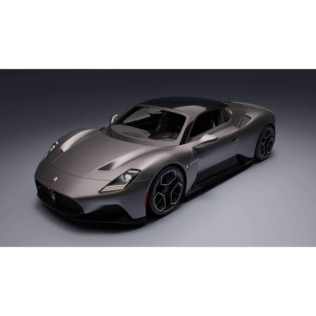 Maserati MC20 3D Model – Low Poly Game Ready Asset, FBX, OBJ - View 7