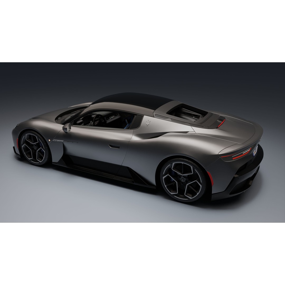 Maserati MC20 3D Model – Low Poly Game Ready Asset, FBX, OBJ - View 8