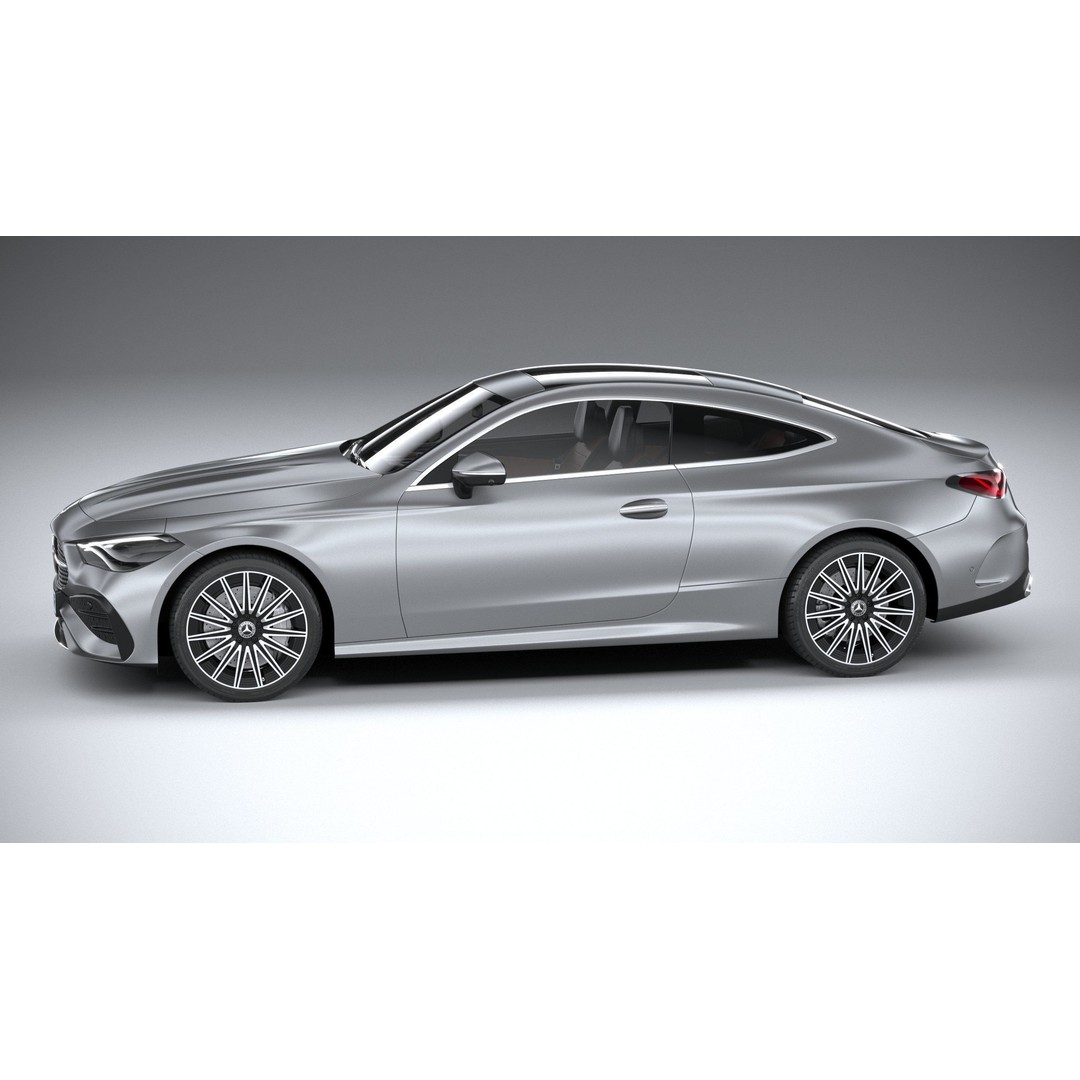 Mercedes-Benz CLE Coupe 2024 3D Model – High Poly Game Asset, FBX, OBJ - View 10