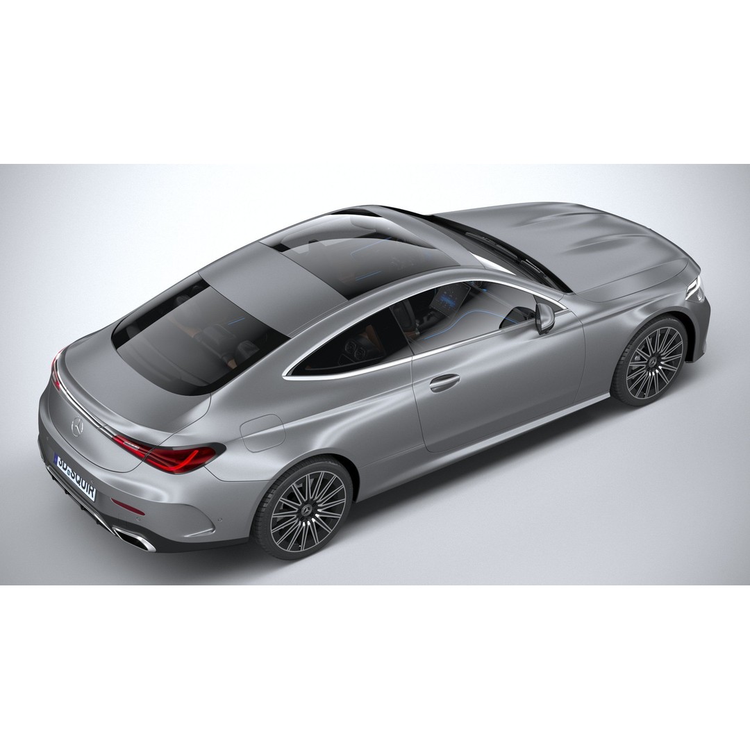 Mercedes-Benz CLE Coupe 2024 3D Model – High Poly Game Asset, FBX, OBJ - View 12