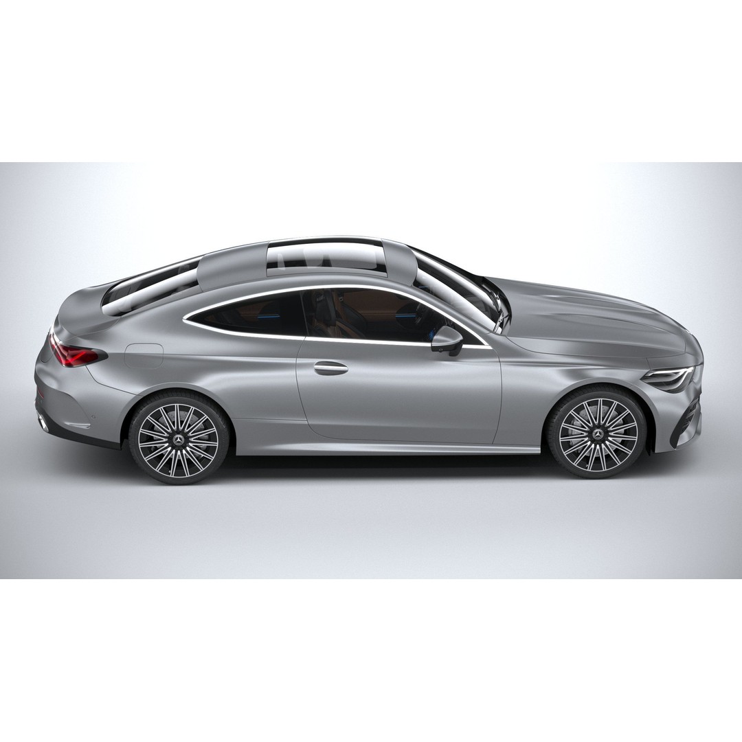Mercedes-Benz CLE Coupe 2024 3D Model – High Poly Game Asset, FBX, OBJ - View 13