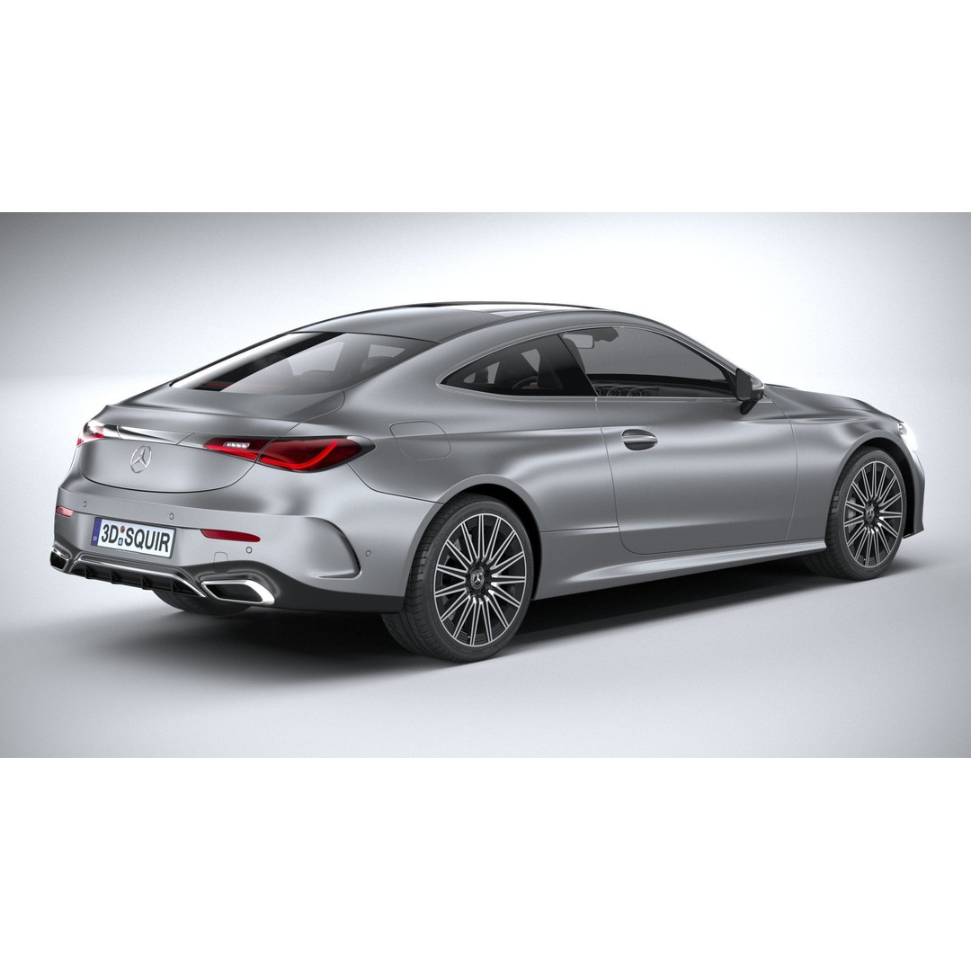 Mercedes-Benz CLE Coupe 2024 3D Model – High Poly Game Asset, FBX, OBJ - View 19
