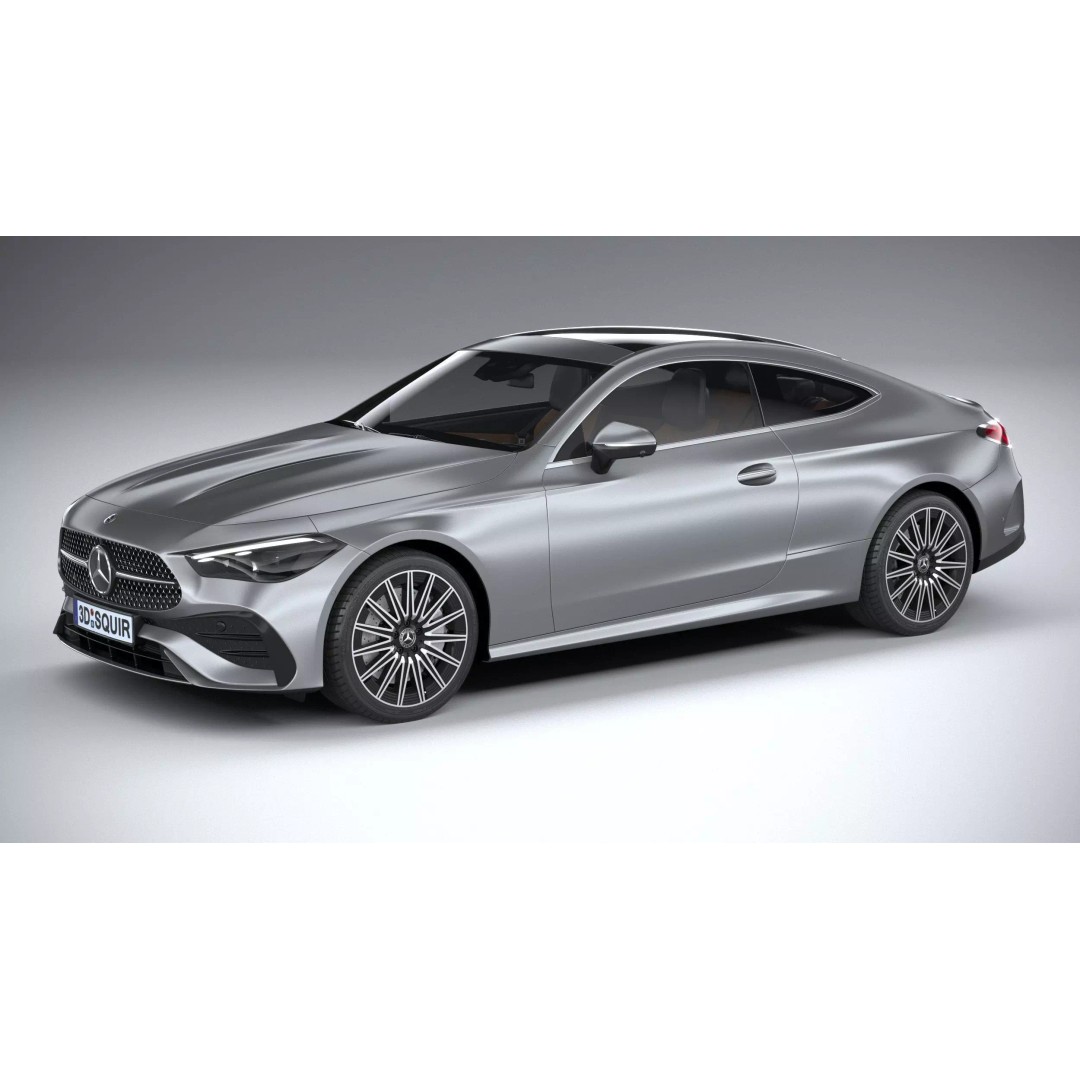 Mercedes-Benz CLE Coupe 2024 3D Model – High Poly Game Asset, FBX, OBJ - View 2