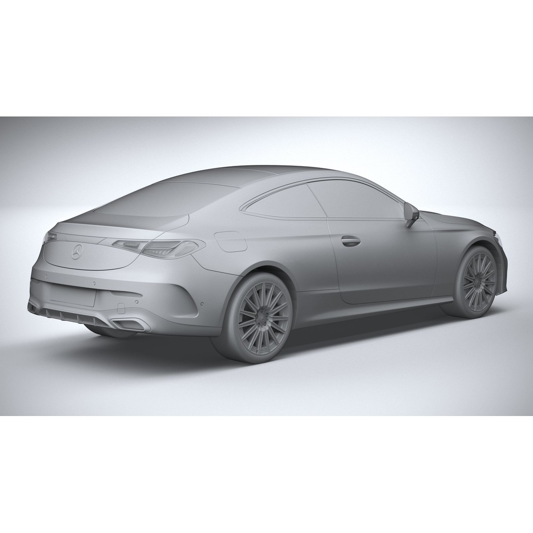 Mercedes-Benz CLE Coupe 2024 3D Model – High Poly Game Asset, FBX, OBJ - View 27
