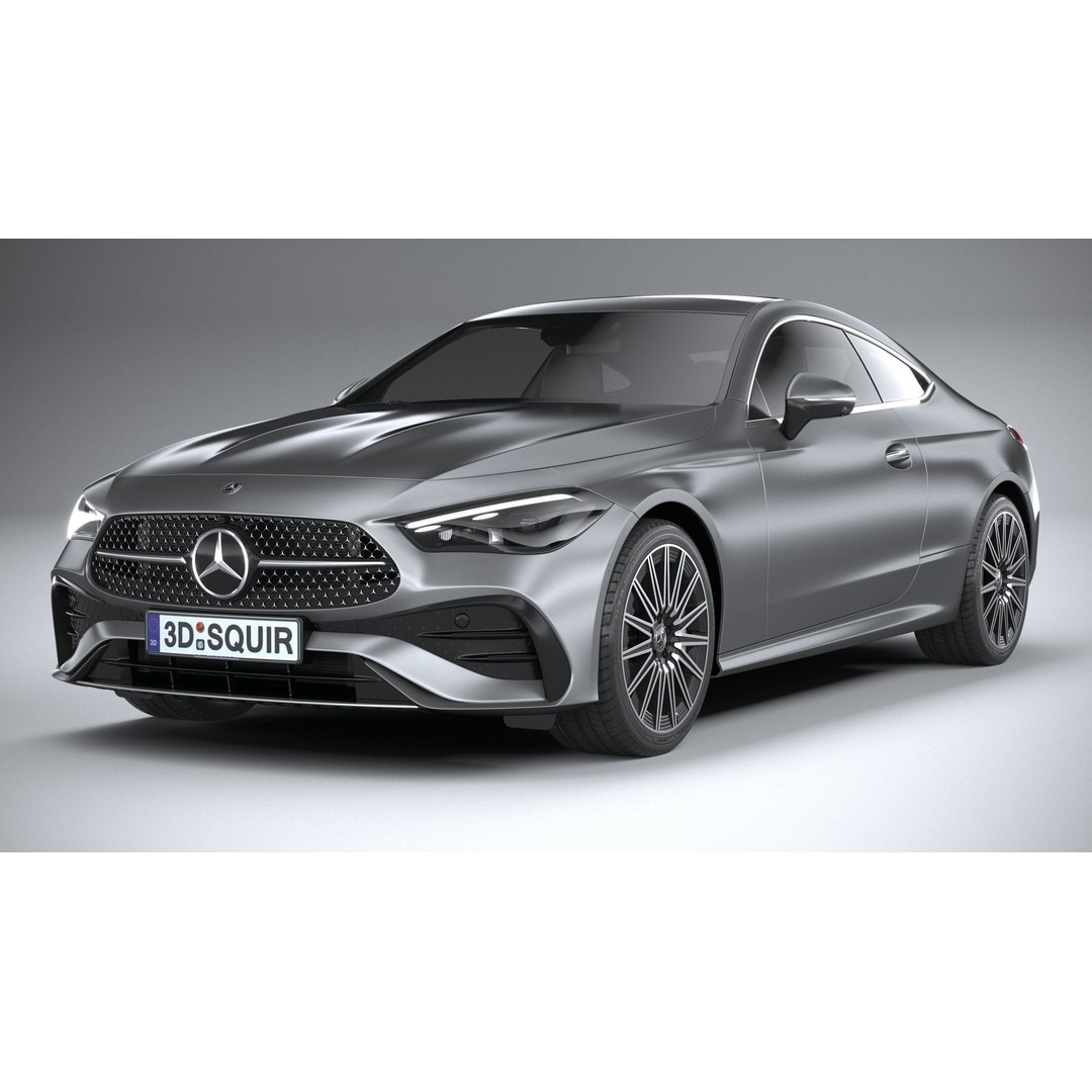 Mercedes-Benz CLE Coupe 2024 3D Model – High Poly Game Asset, FBX, OBJ - View 4