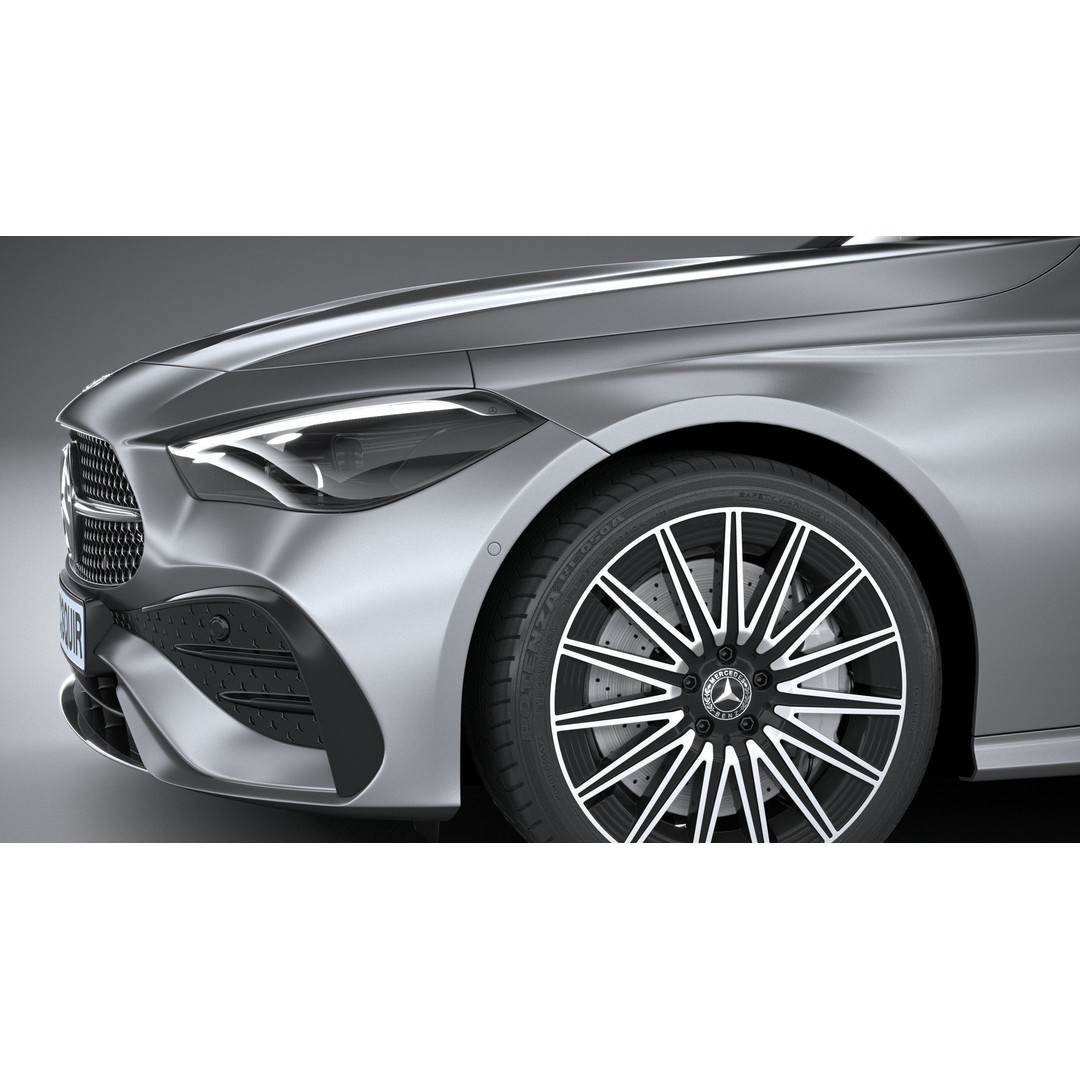Mercedes-Benz CLE Coupe 2024 3D Model – High Poly Game Asset, FBX, OBJ - View 5