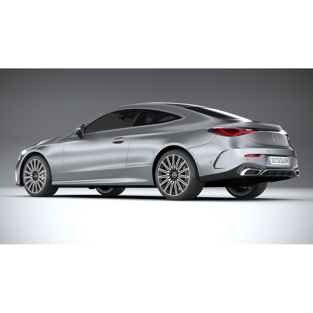 Mercedes-Benz CLE Coupe 2024 3D Model – High Poly Game Asset, FBX, OBJ - View 7