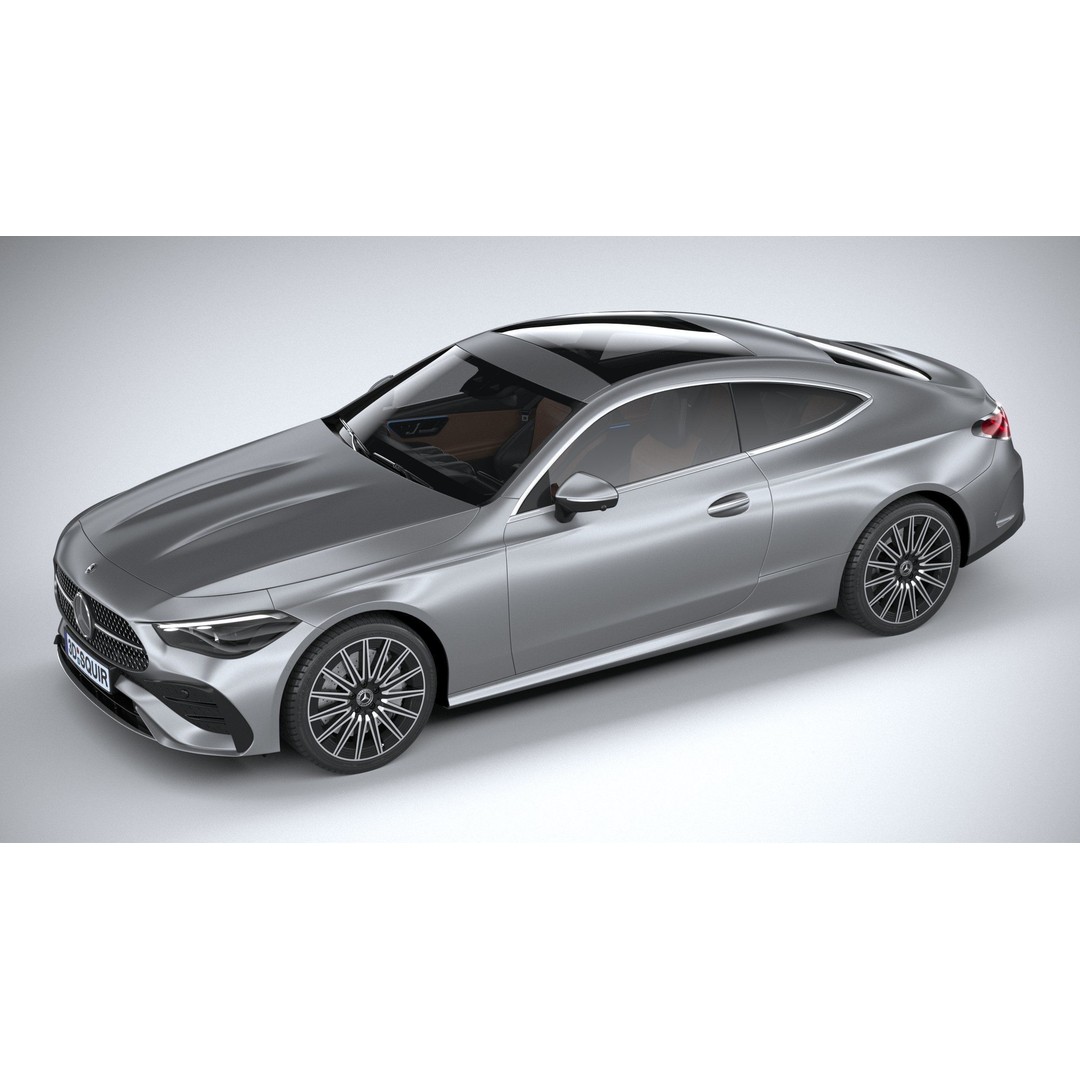 Mercedes-Benz CLE Coupe 2024 3D Model – High Poly Game Asset, FBX, OBJ - View 9