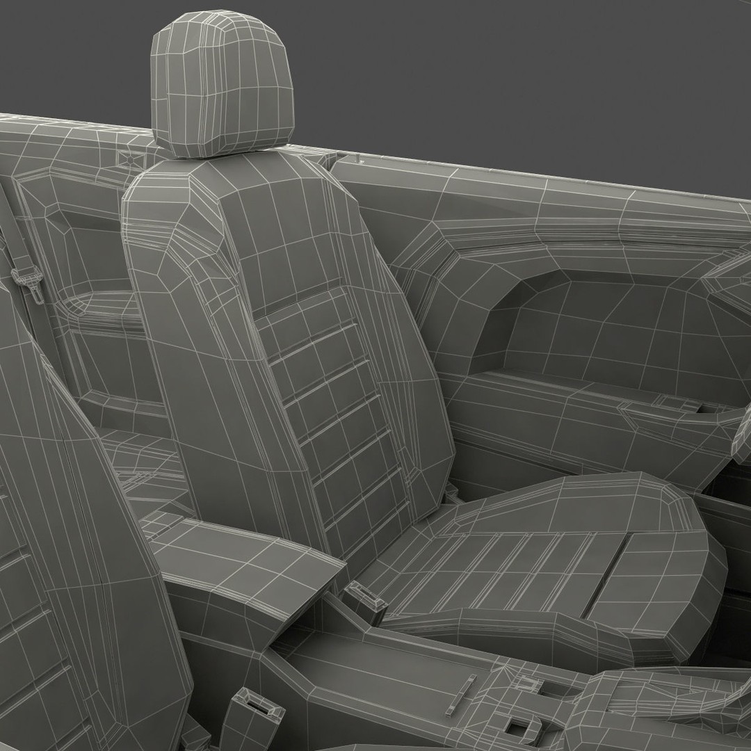 Generic Cabriolet 3D Model – High-Quality Open-Top Vehicle, OBJ, FBX