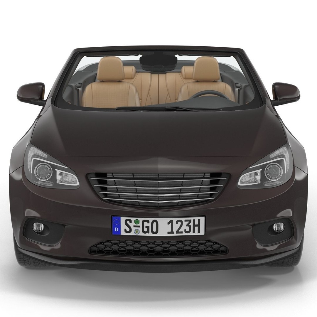 Generic Cabriolet 3D Model – High-Quality Open-Top Vehicle, OBJ, FBX - View 10