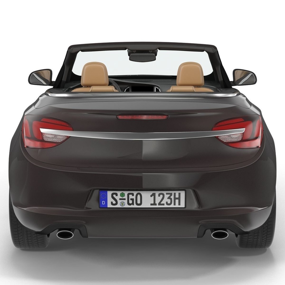Generic Cabriolet 3D Model – High-Quality Open-Top Vehicle, OBJ, FBX - View 12