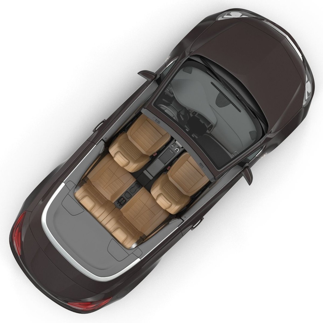 Generic Cabriolet 3D Model – High-Quality Open-Top Vehicle, OBJ, FBX - View 14