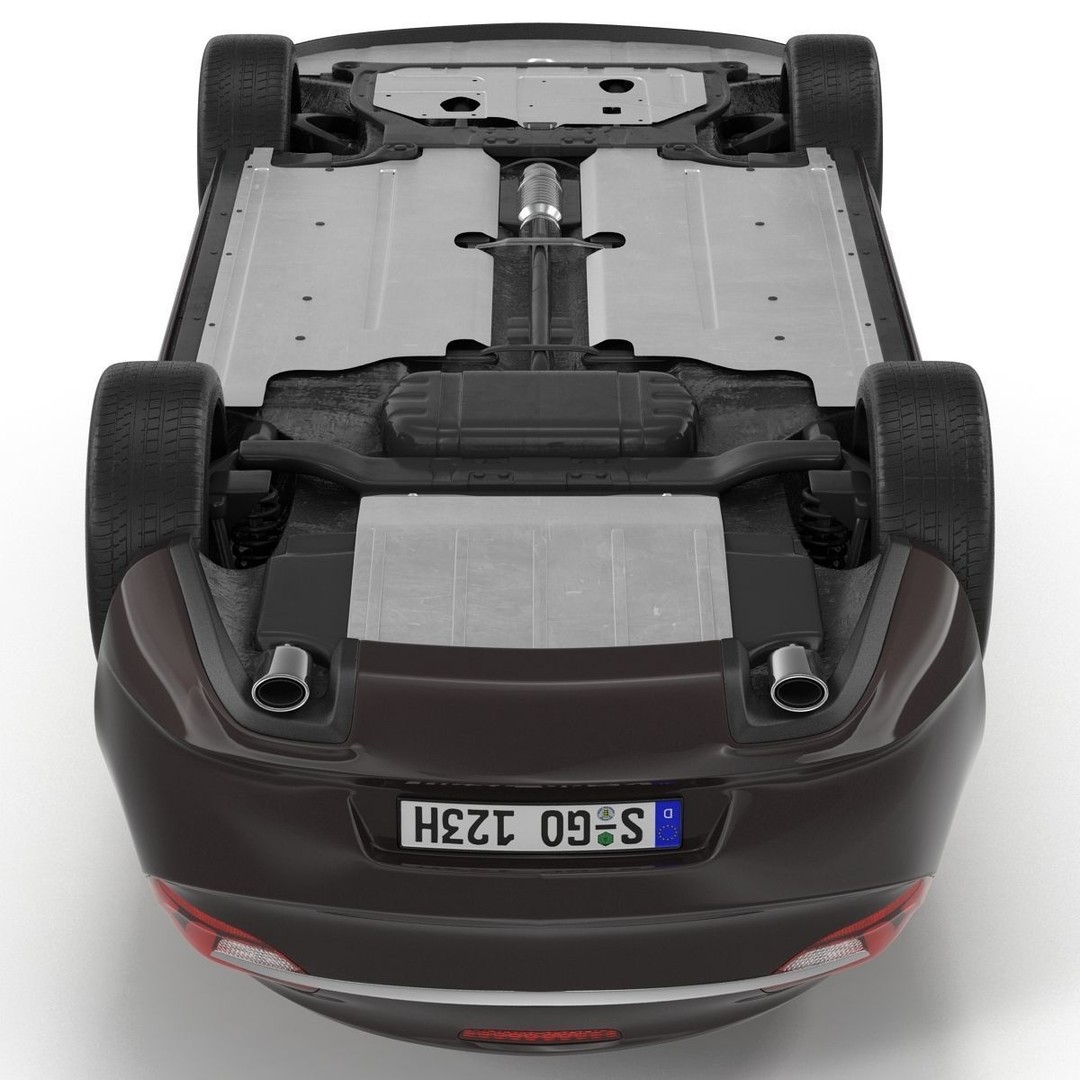 Generic Cabriolet 3D Model – High-Quality Open-Top Vehicle, OBJ, FBX - View 16