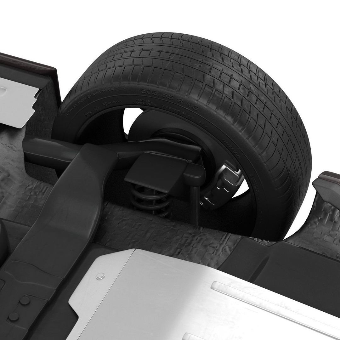 Generic Cabriolet 3D Model – High-Quality Open-Top Vehicle, OBJ, FBX - View 22