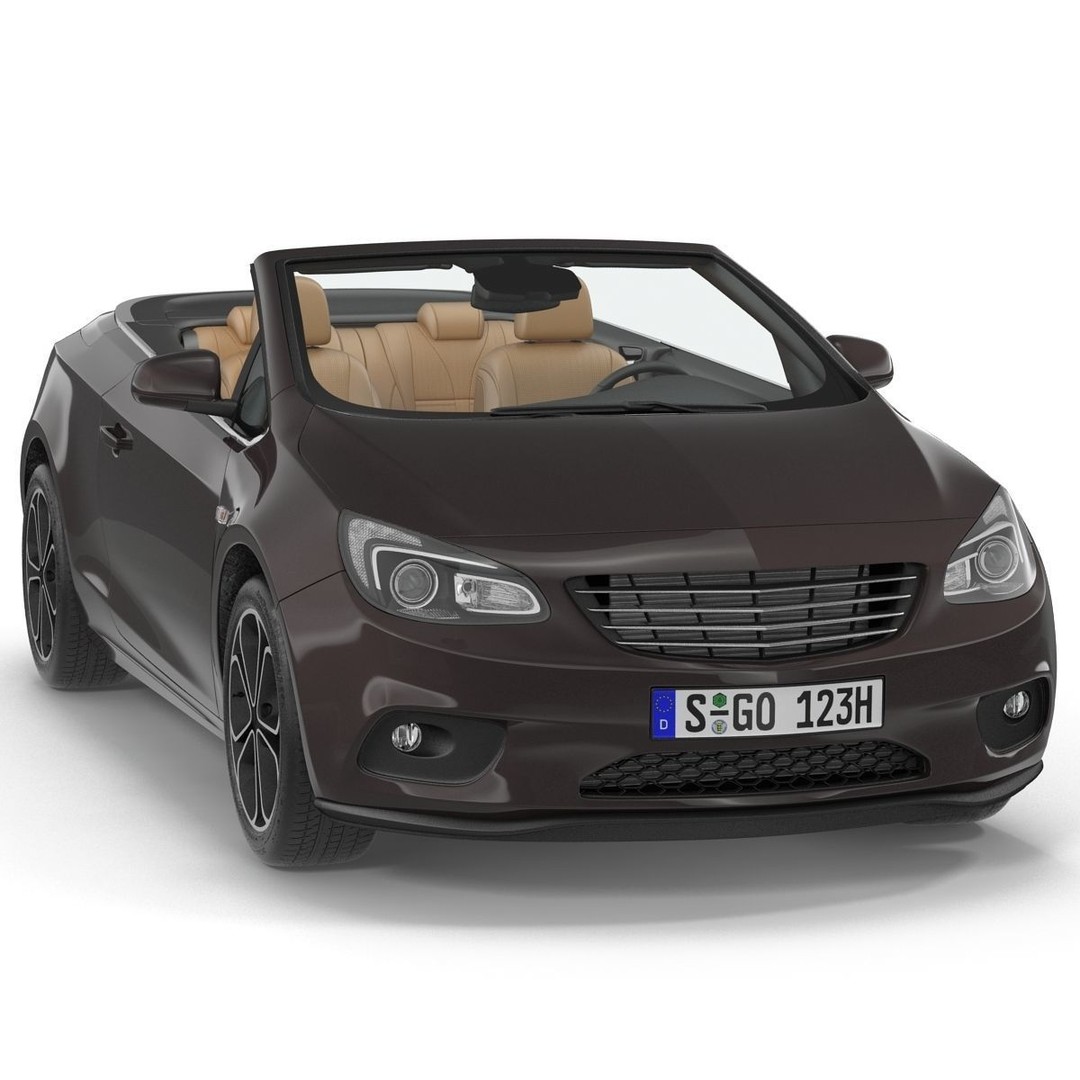 Generic Cabriolet 3D Model – High-Quality Open-Top Vehicle, OBJ, FBX - View 24