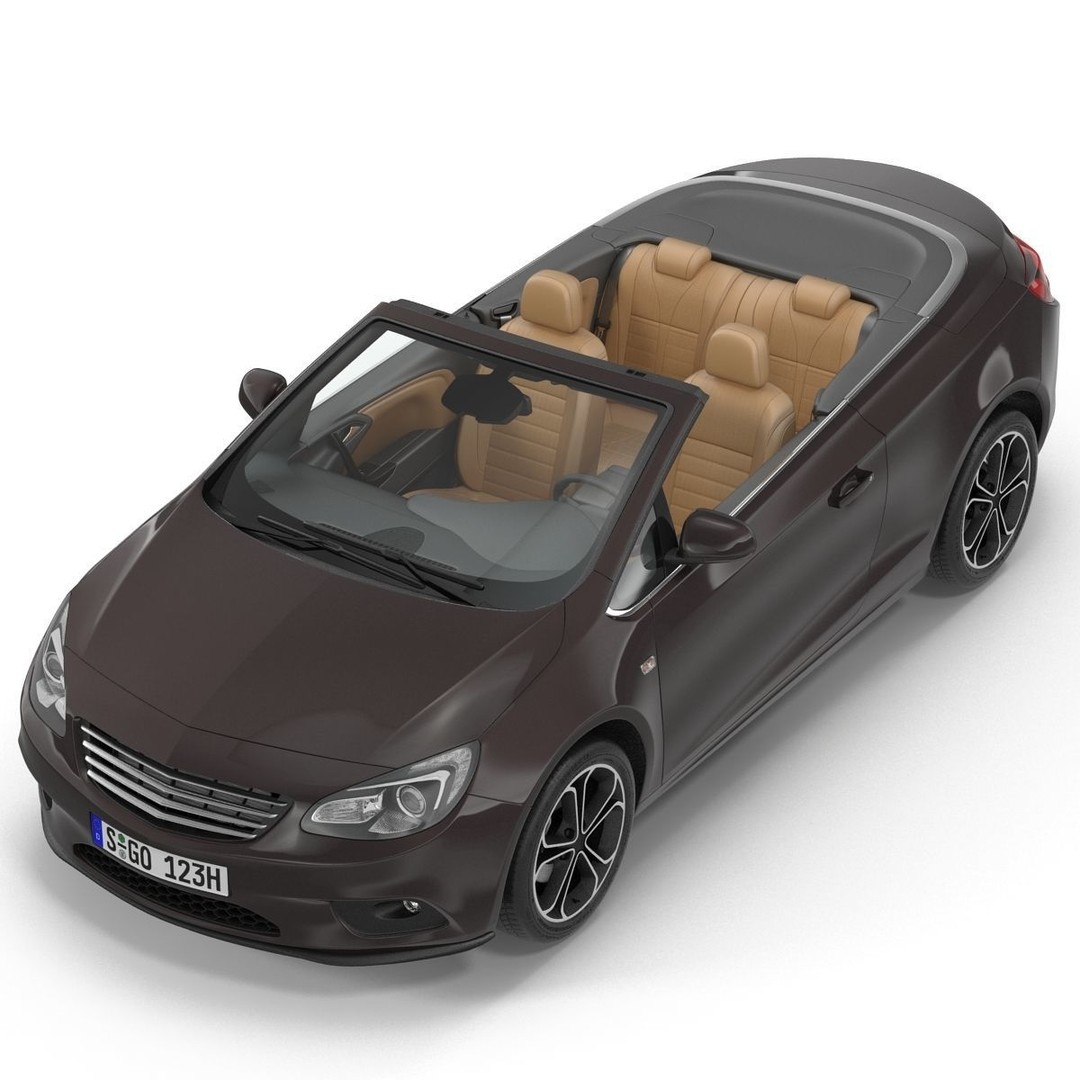 Generic Cabriolet 3D Model – High-Quality Open-Top Vehicle, OBJ, FBX - View 25