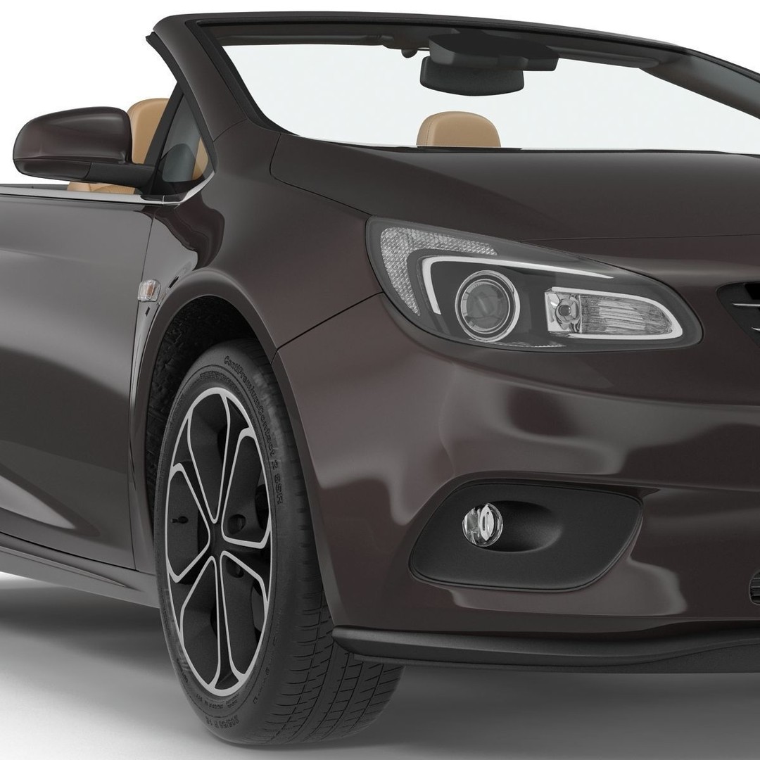 Generic Cabriolet 3D Model – High-Quality Open-Top Vehicle, OBJ, FBX - View 27