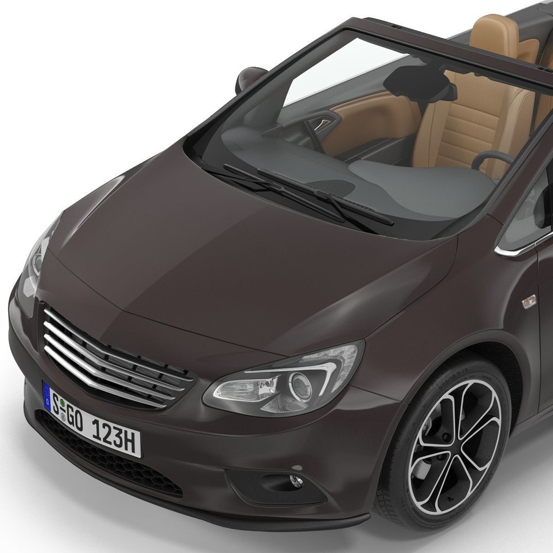 Generic Cabriolet 3D Model – High-Quality Open-Top Vehicle, OBJ, FBX - View 28