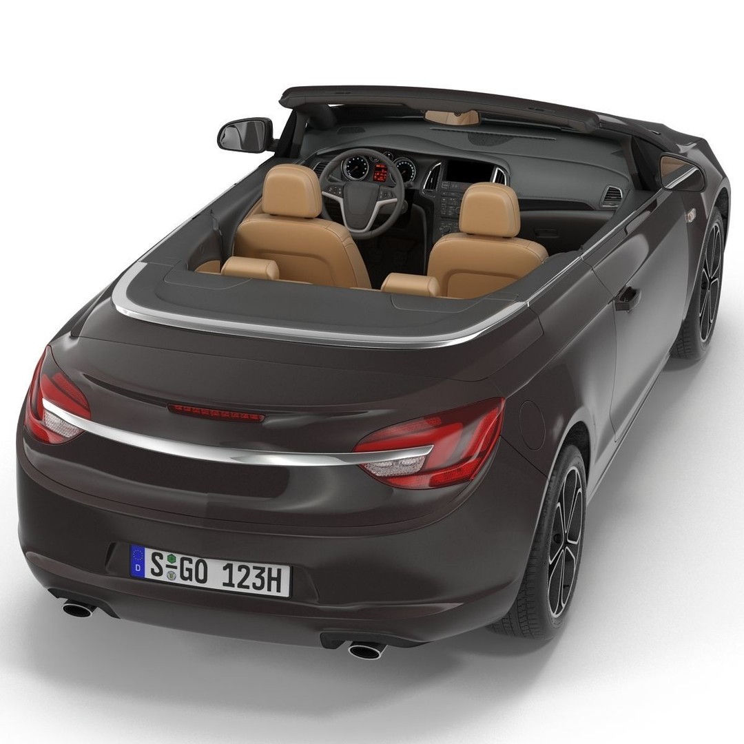 Generic Cabriolet 3D Model – High-Quality Open-Top Vehicle, OBJ, FBX - View 32