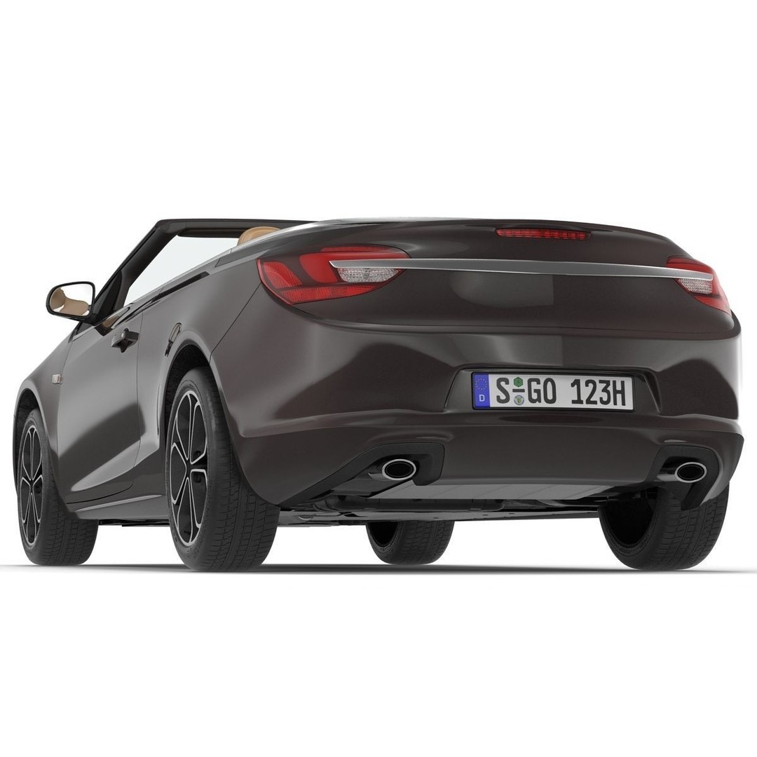 Generic Cabriolet 3D Model – High-Quality Open-Top Vehicle, OBJ, FBX - View 33